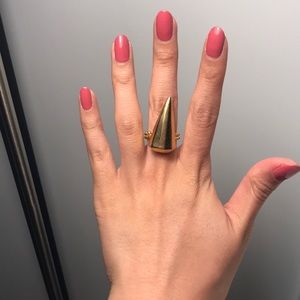 Geometric gold statement ring